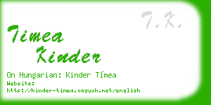 timea kinder business card