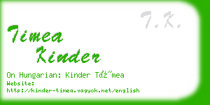 timea kinder business card